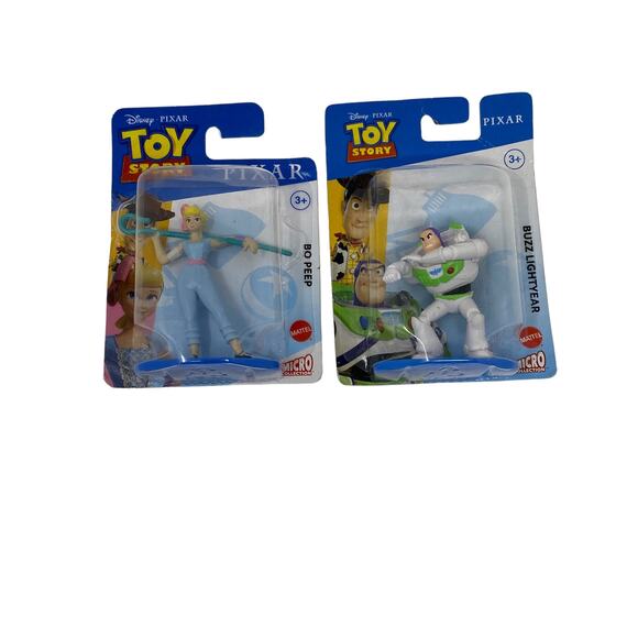 Disney Pixar Toy Story Buzz Lightyear Bo Peep Lot Of 2 Figurines Cake Toppers - Picture 1 of 6